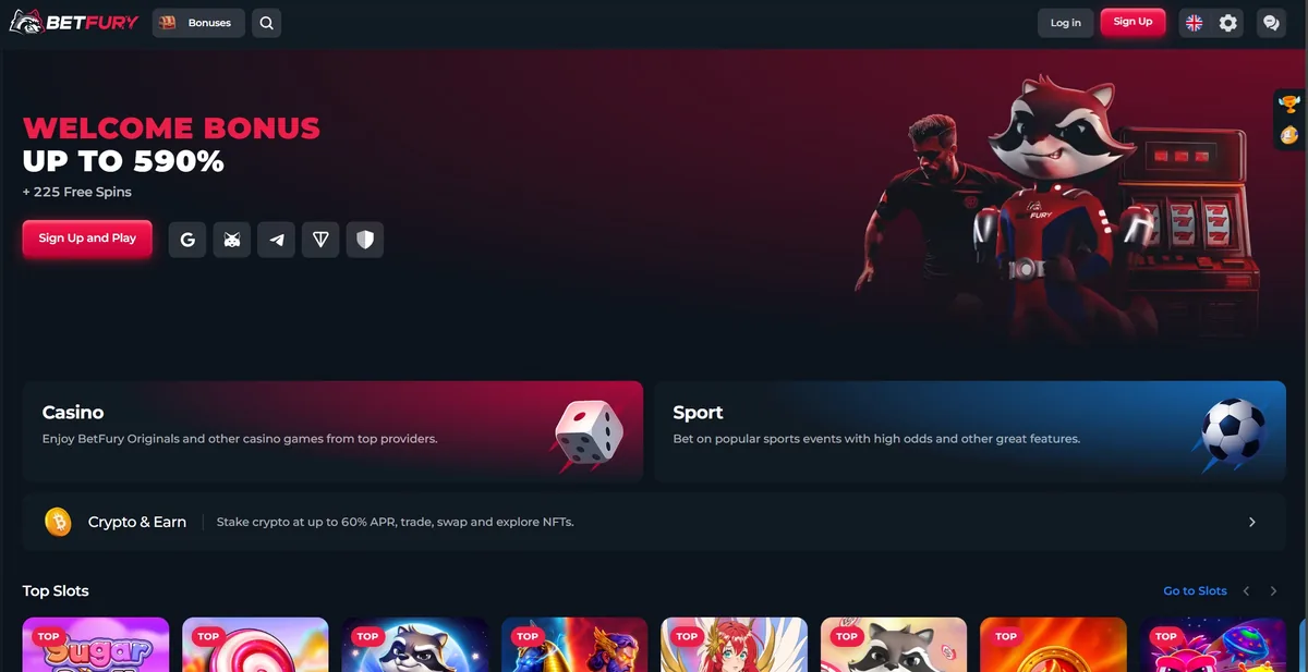 El lobby de BetFury